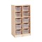 10 Cubby Mobile Tray Cabinet with 10 Scoop Front Storage Bins